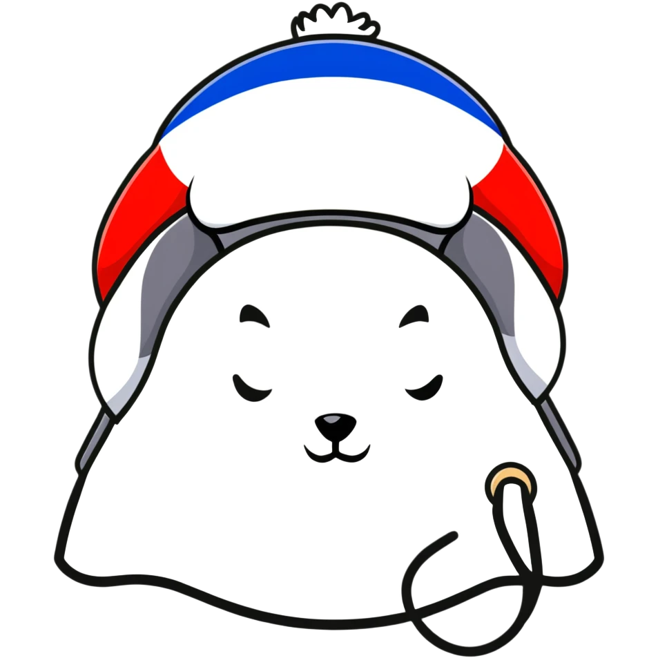 Russian ushanka hat with flag of Russia, warm winter hat with ear flaps emoji