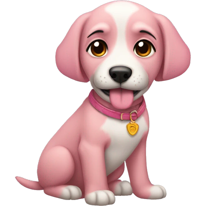 Perro rosa emoji
