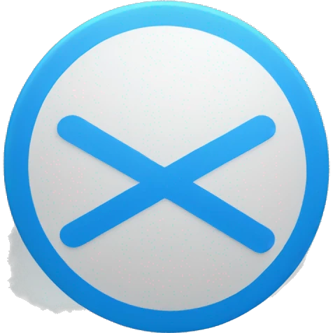 Verification tick in white ✔️ inside a circle in blue color. emoji