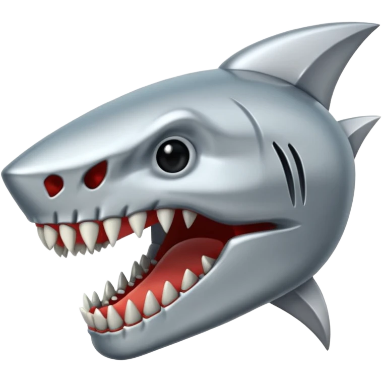 metallic jaw with teeth, nothing more, just teeth emoji