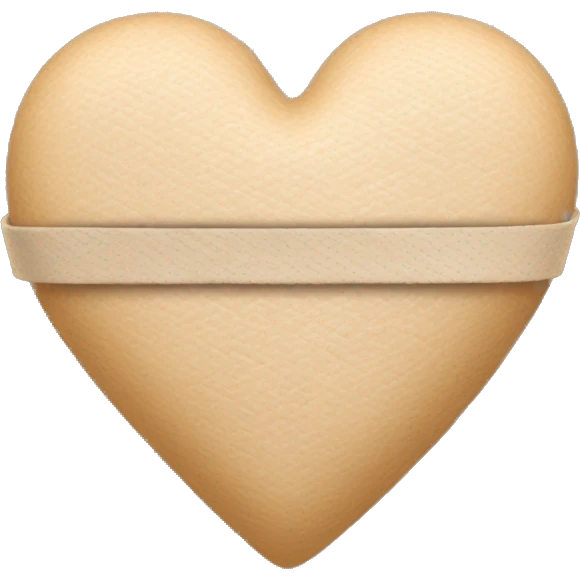 Beige heart with bandaid wrapped emoji