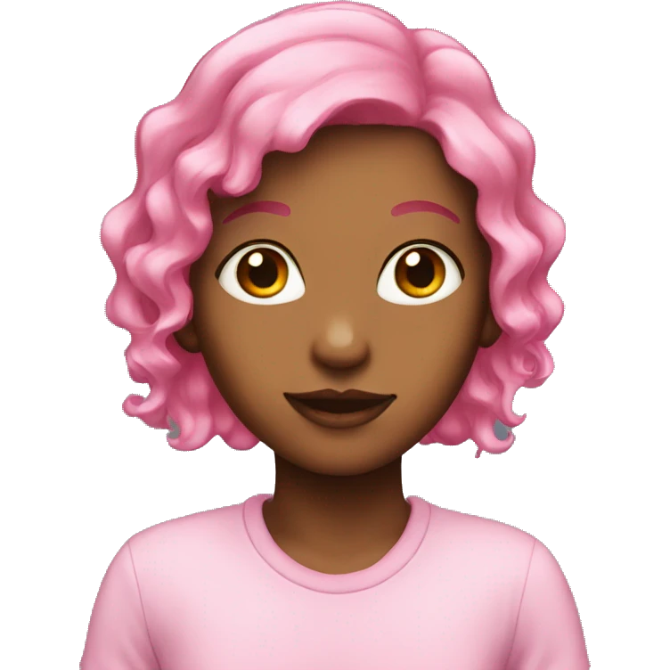 Girl with a pink hair  emoji