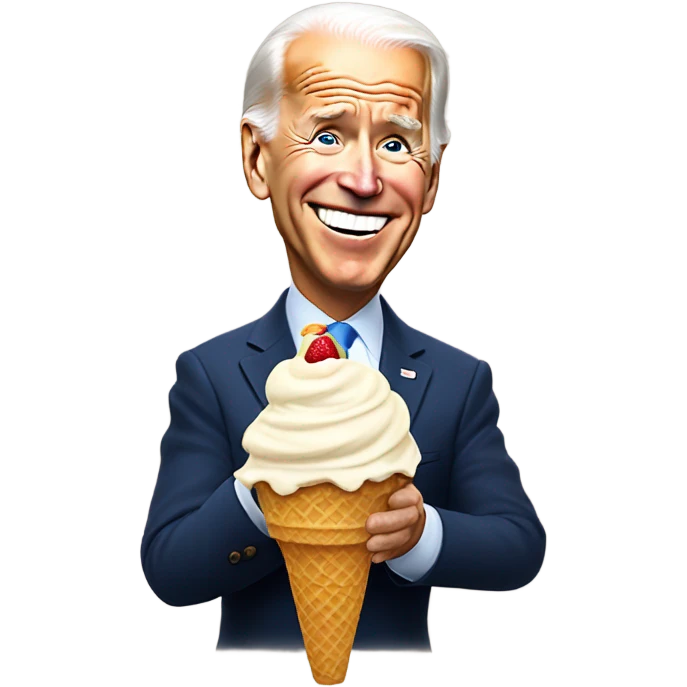 Joe Biden eating ice cream cone  emoji