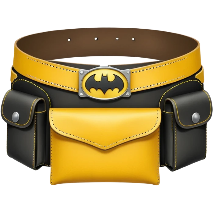 Batman's yellow utility belt, cartoonish emoji