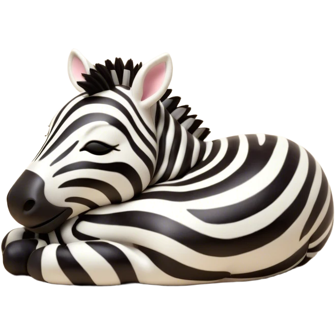 Meme-Worthy Cute Sleeping Zebra Portrait Emoji, Head resting peacefully with a contented smile, showcasing a lean, graceful build and a luxuriously soft striped Fur, eyes shut in a serene, restful nap, Simplified yet hilariously adorable features, highly detailed, glowing with a soft, drowsy light, high shine, relaxed and utterly lovable, stylized with an air of playful laziness, bright and heartwarming, soft glowing outline, capturing the essence of a comically sleepy zebra, so meme-worthy it feels like it could instantly become the next viral sensation of adorable slumber! emoji