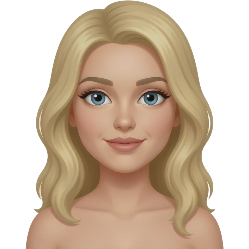 Topless blonde emoji