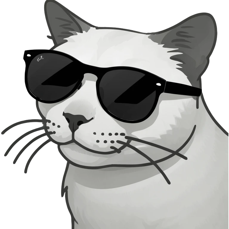 Cat with sunglasses emoji