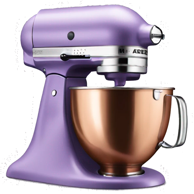 Realistic lavender and copper kitchenaid mixer. emoji