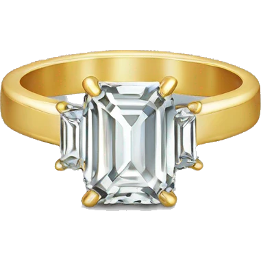 emerald cut Diamond ring emoji
