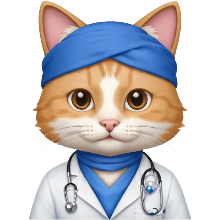 cat doctors with bandanas  emoji