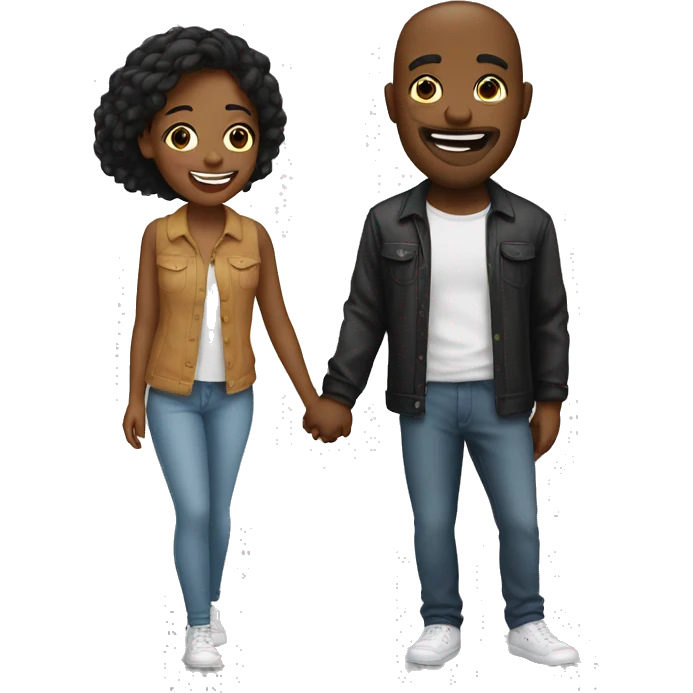 Cute couple in la emoji
