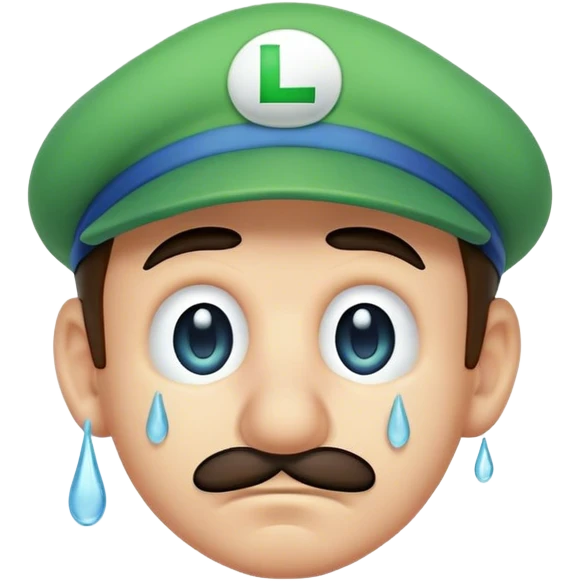 Luigi Bros crying emoji