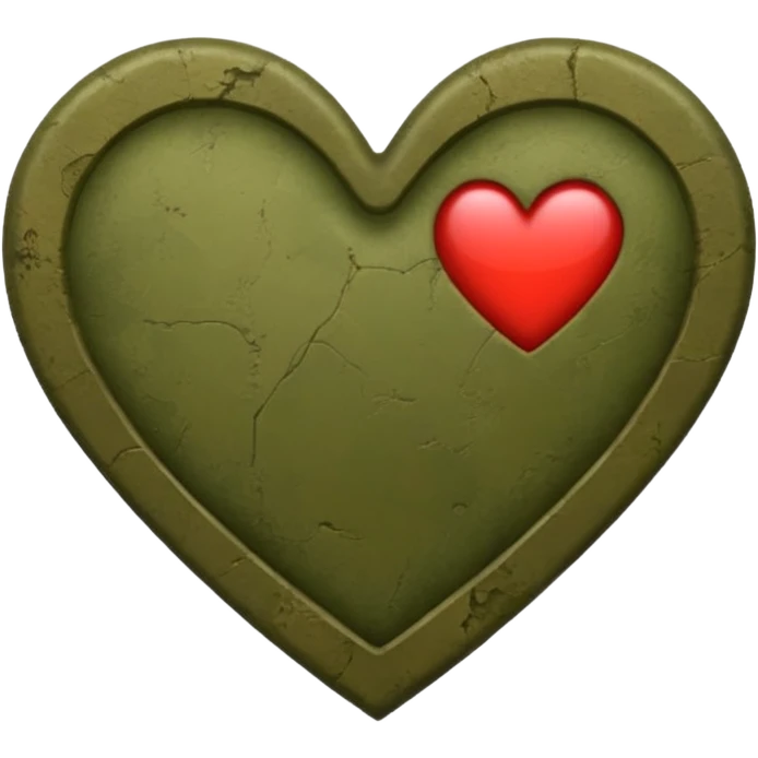 Army fatigue heart emoji