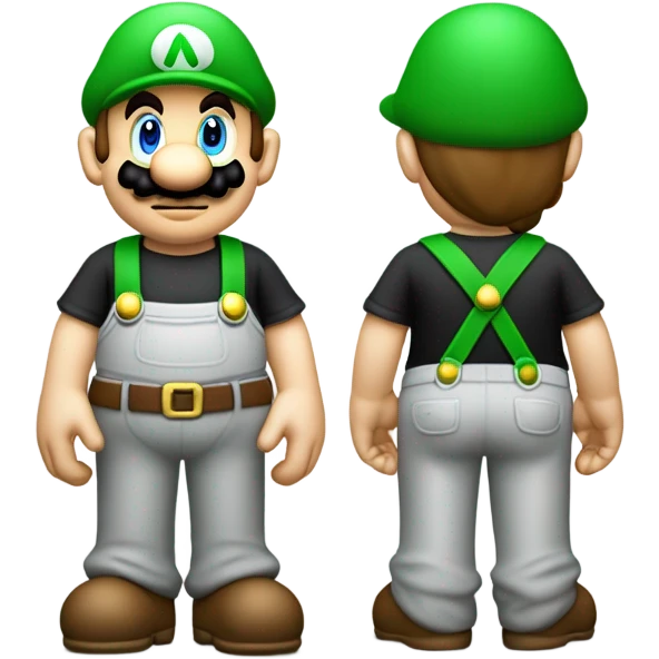 omino tipo super mario , con 6 brazos i en cada mano un taladro un destornillador una llave inglesa un taladro un desatascador manual y un movil, que tenga los pantalones verde la camisa gris y la gorra verde  emoji