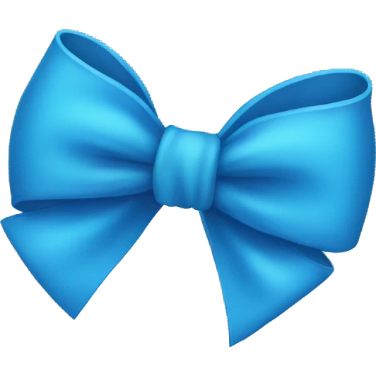 blue bow emoji