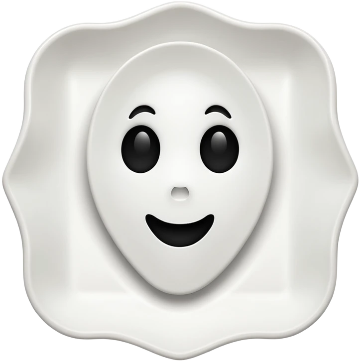 ghost shaped plate emoji