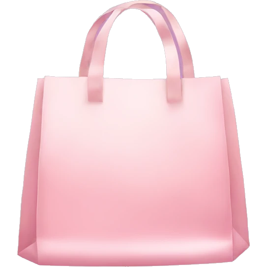 light pink shopping bag with bow emoji