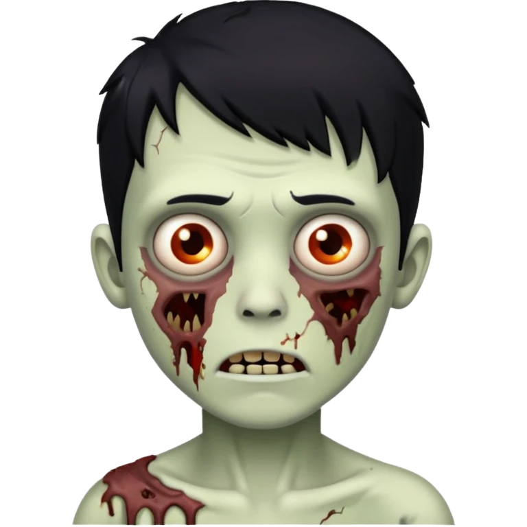boy zombie with black hair emoji