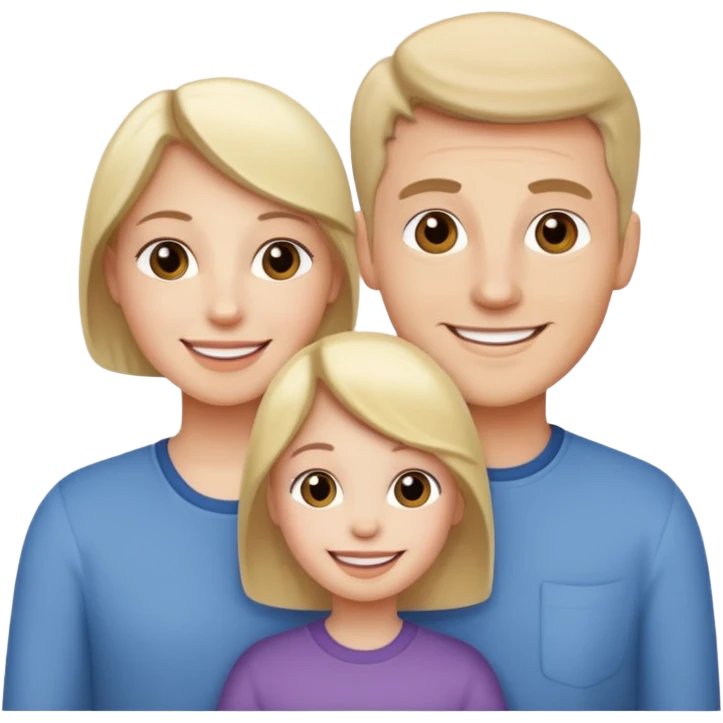 family emoji 3 white people emoji