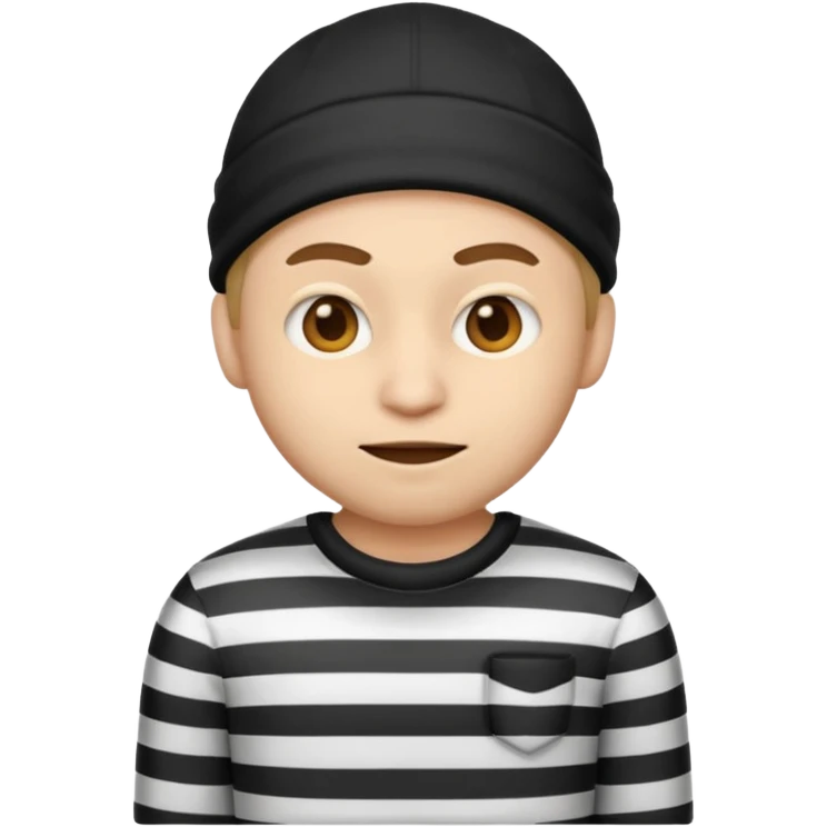 A theif robber emoji,Stripped shirt. emoji
