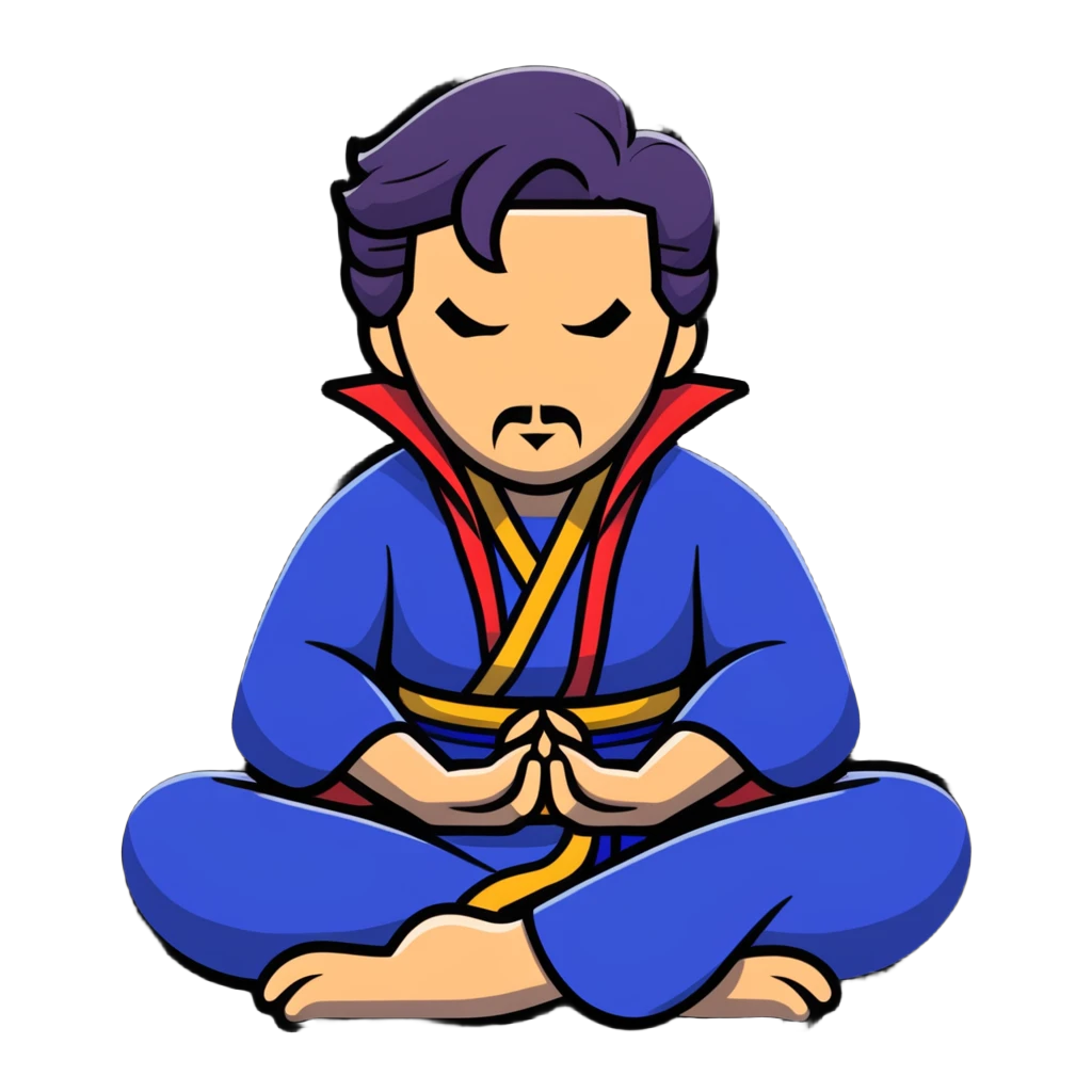 Doctor Strange in meditation pose floating emoji