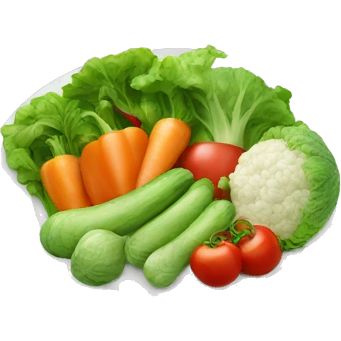 Plate with vegetables  emoji