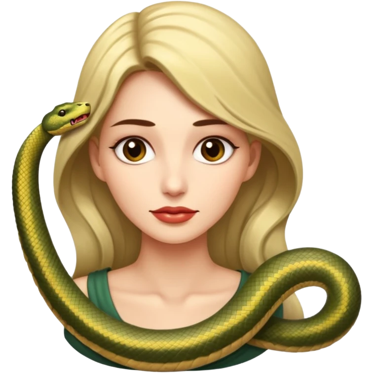 Woman with a very long snake neck  emoji
