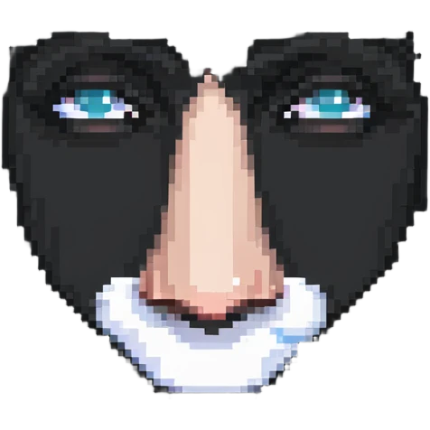 Simple nose pixel art emoji