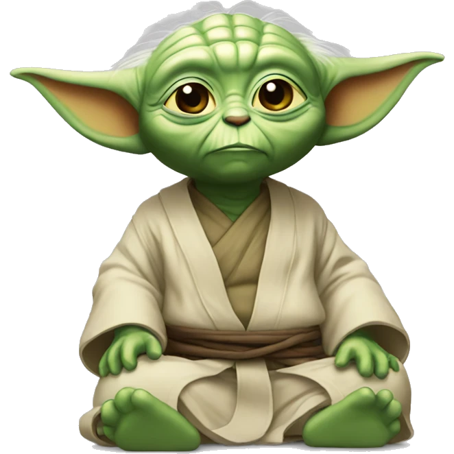 Chat déguisé en yoda emoji