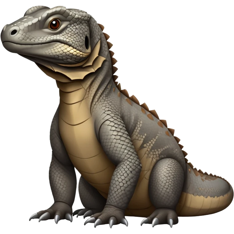 Komodo dragon How is It grey and brown emoji