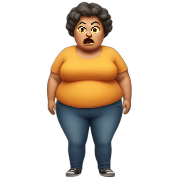angry fat aunt emoji
