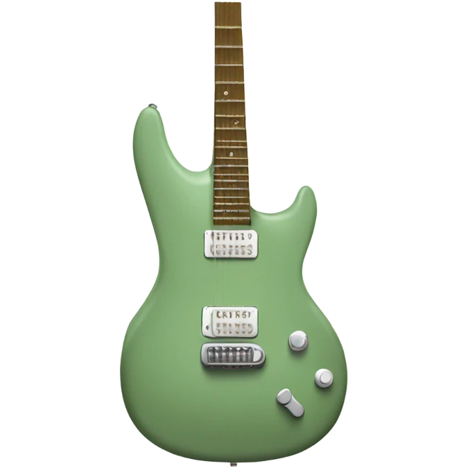 Sage green electric guitar  emoji