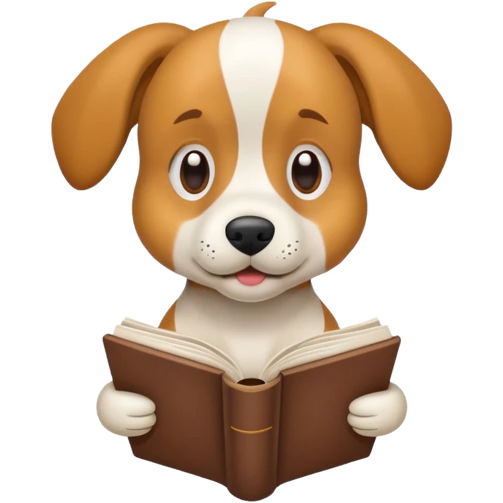 Собака читает книгу  emoji