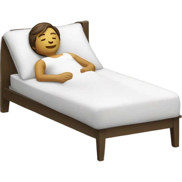 relaxing person, lying on a bed emoji