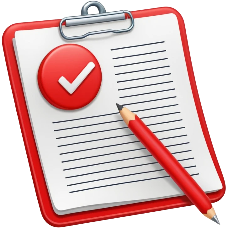 Document Verified Markl Check RED  emoji