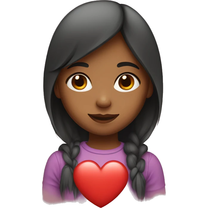  girl with heart  emoji
