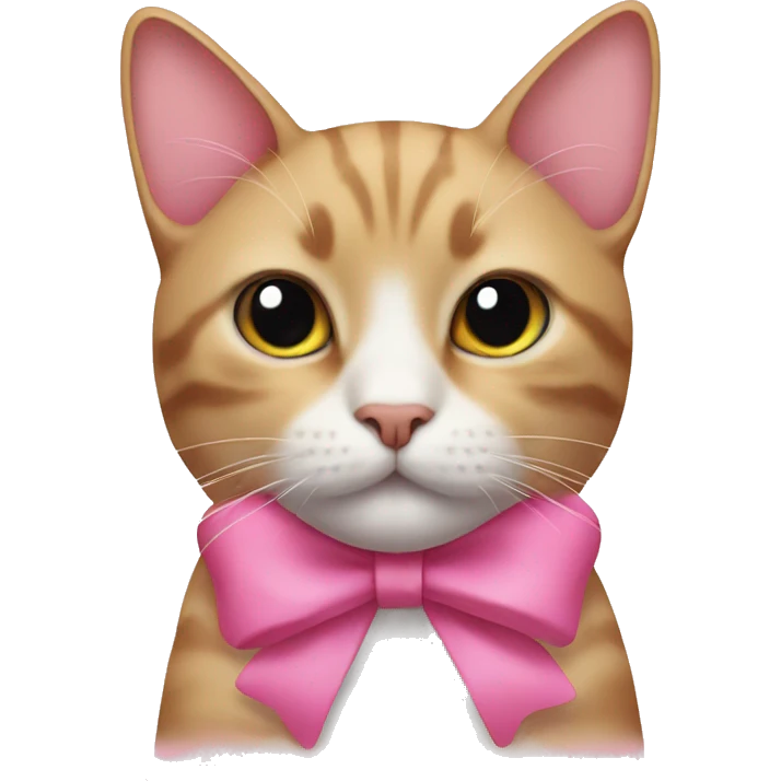 Cat wearing a pink bow  emoji