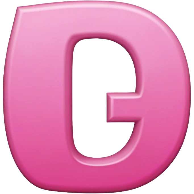 Pink letter d emoji