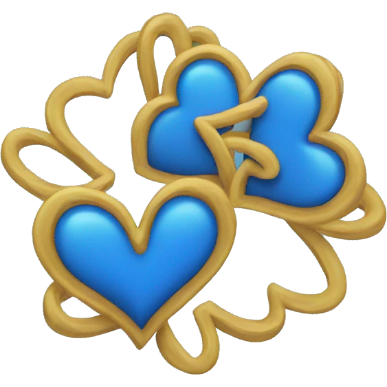 blue hearts spin emoji