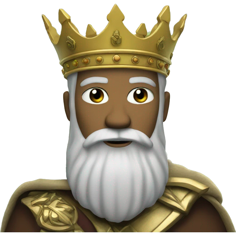 White, Bearded king, surrounded by trees emoji