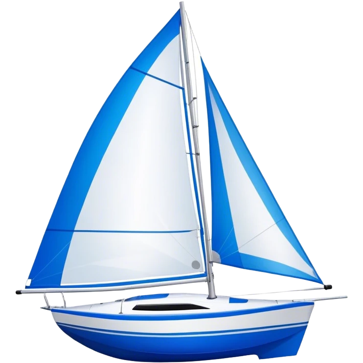 Sailboat - Sunfish (Model Year: 2021) (Iconic colour: Bright sail with blue and white) emoji