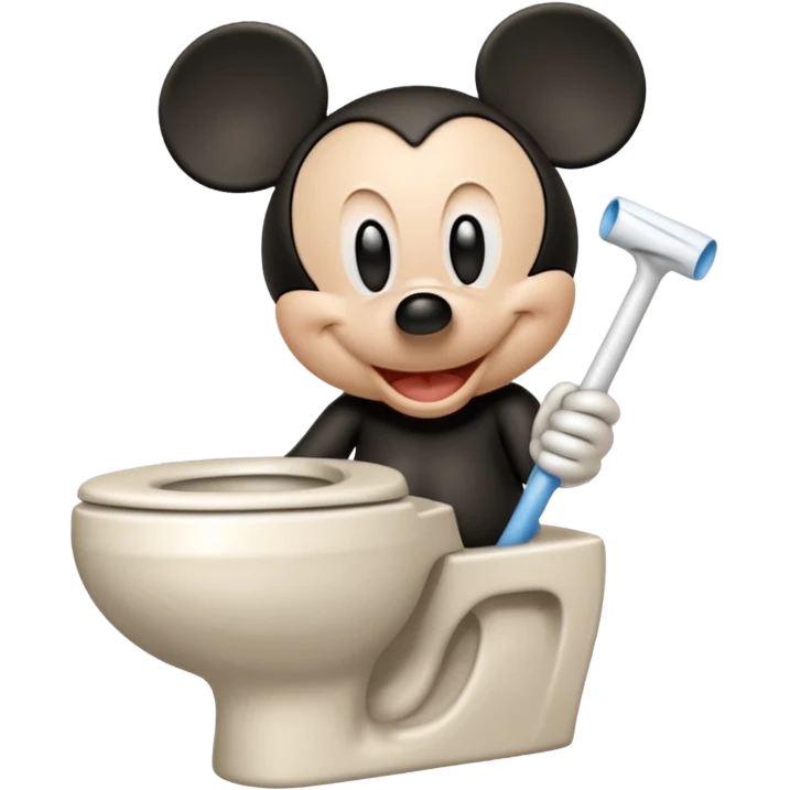 wiping from toilet mickey toilet emoji emoji