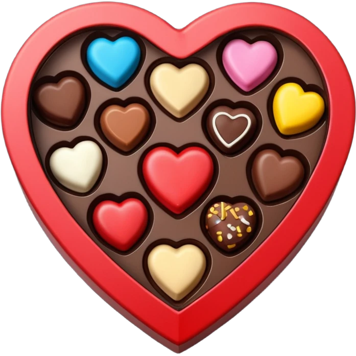 heart shaped box of chocolates emoji