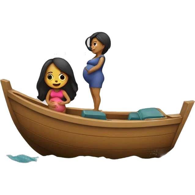 Boat and Pregnant Woman emoji