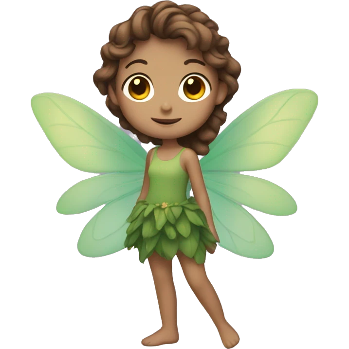 Fairy with brown hair emoji