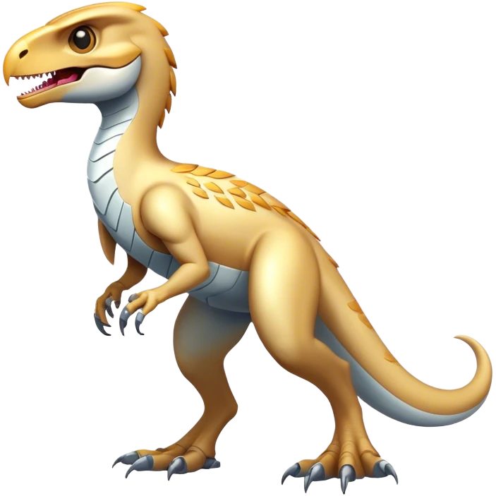 Shiny Futuristic Celestial Fakemon-Pokemon-Digimon-Spectrobes-Raptor-fusion, full body emoji