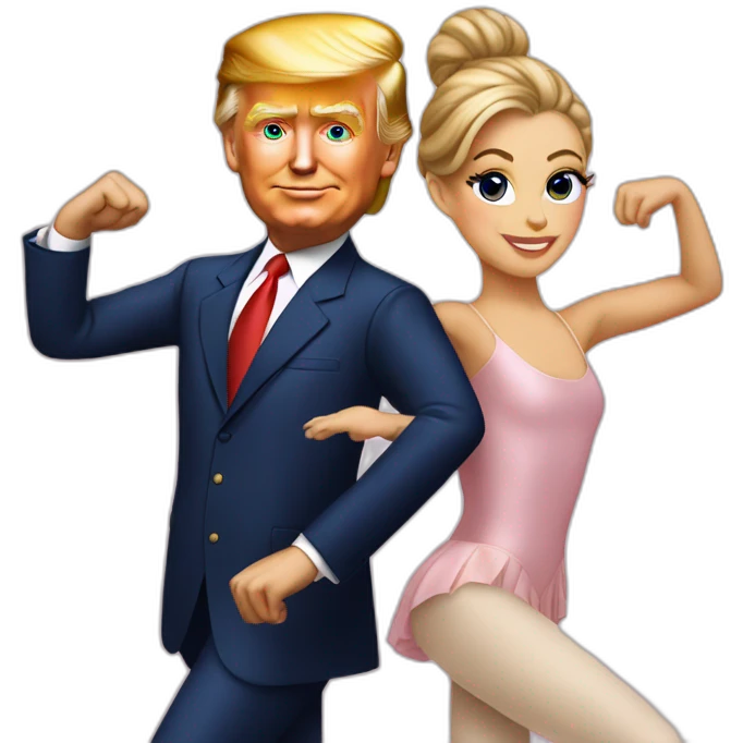 Trump and biden are ballet dancers emoji