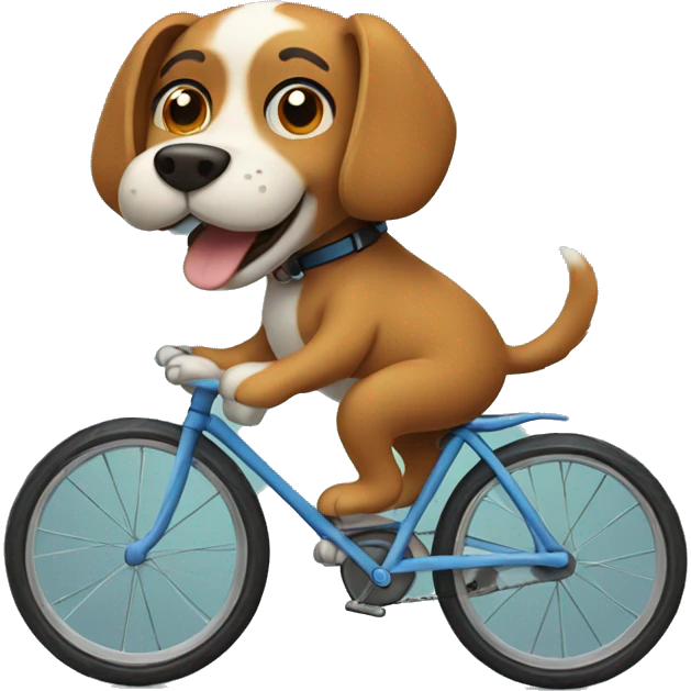 Dog riding bike emoji