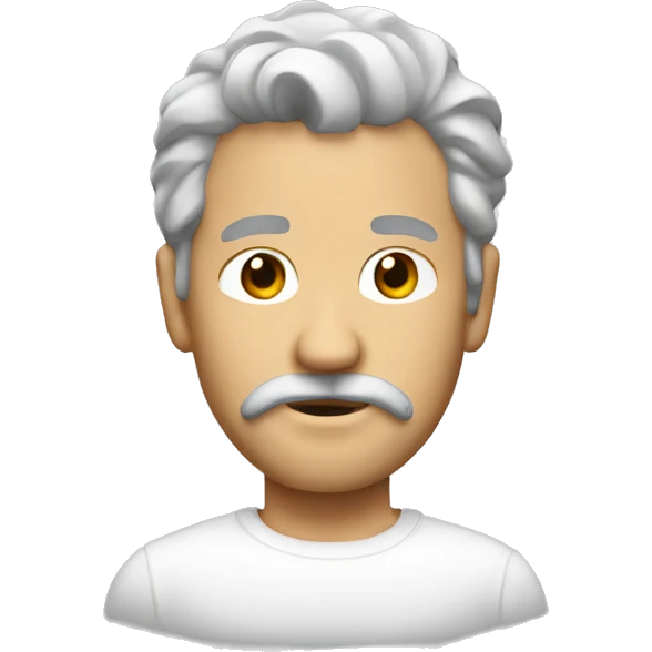 Whte hair red goatee  emoji