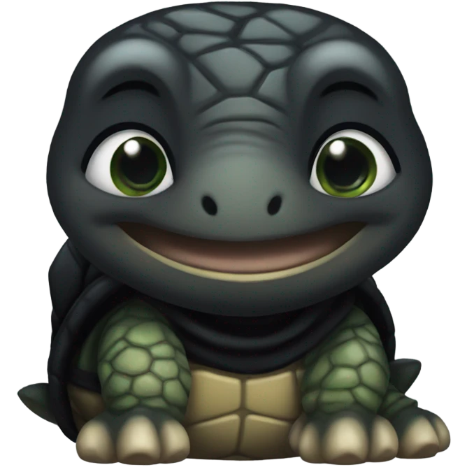 turtle wearing a black  turtleneck emoji